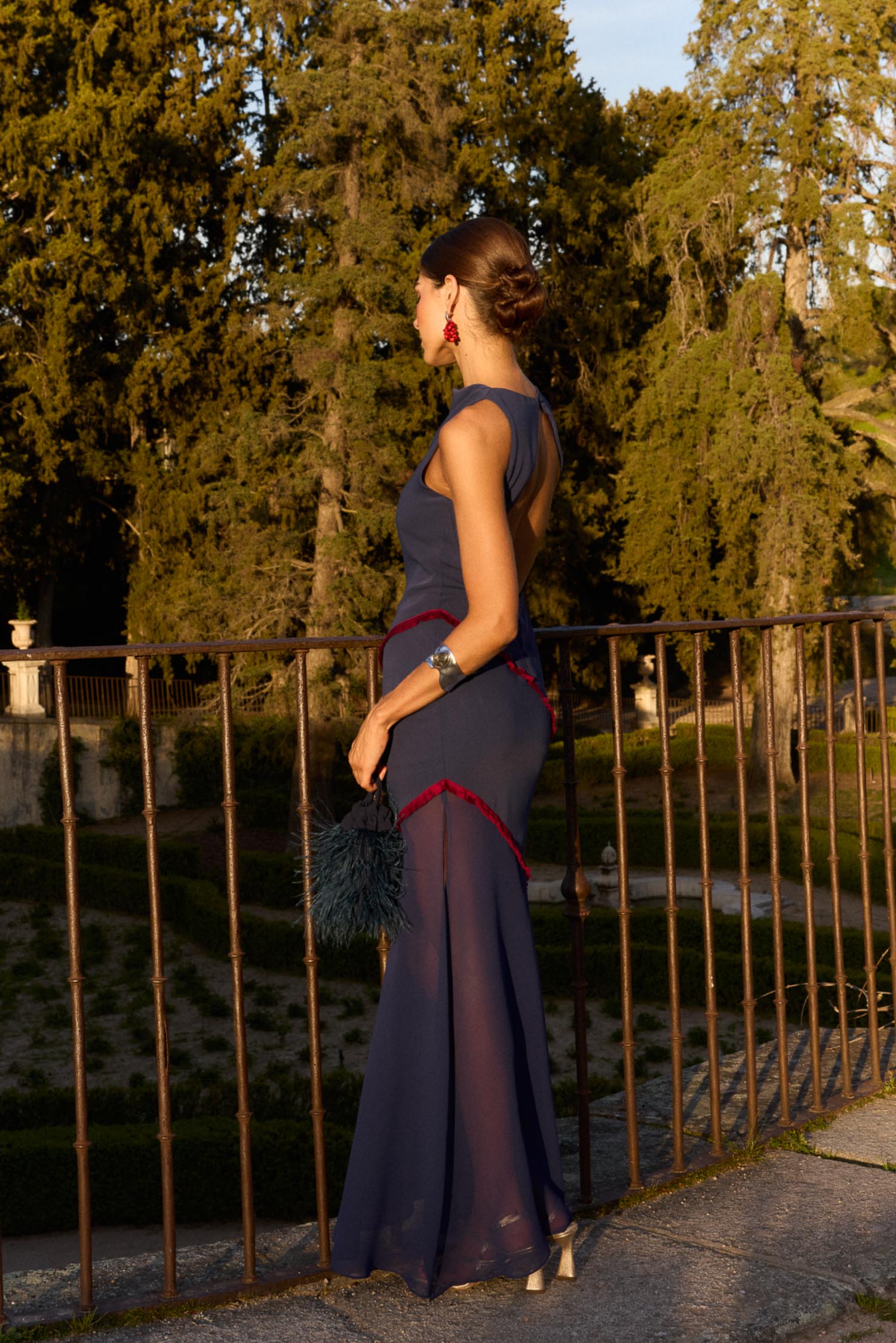 Vestido azul marino Grace